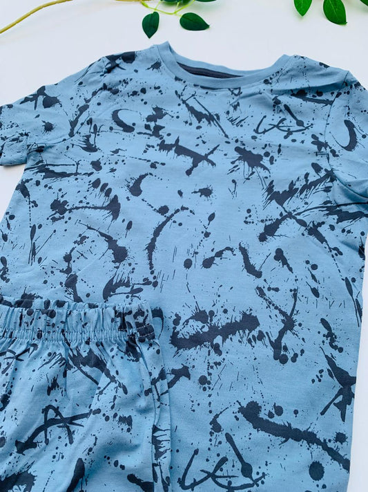 George Printed Paint Shirt & Shorts Set