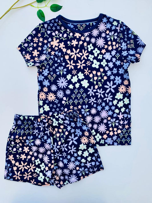 George Printed Flowers Shirt & Shorts Set