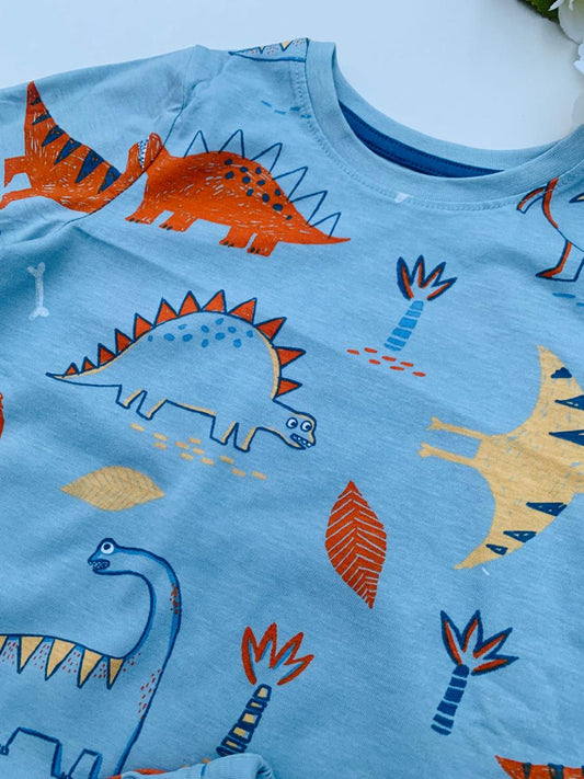 George Dino Print Shirt & Shorts Set