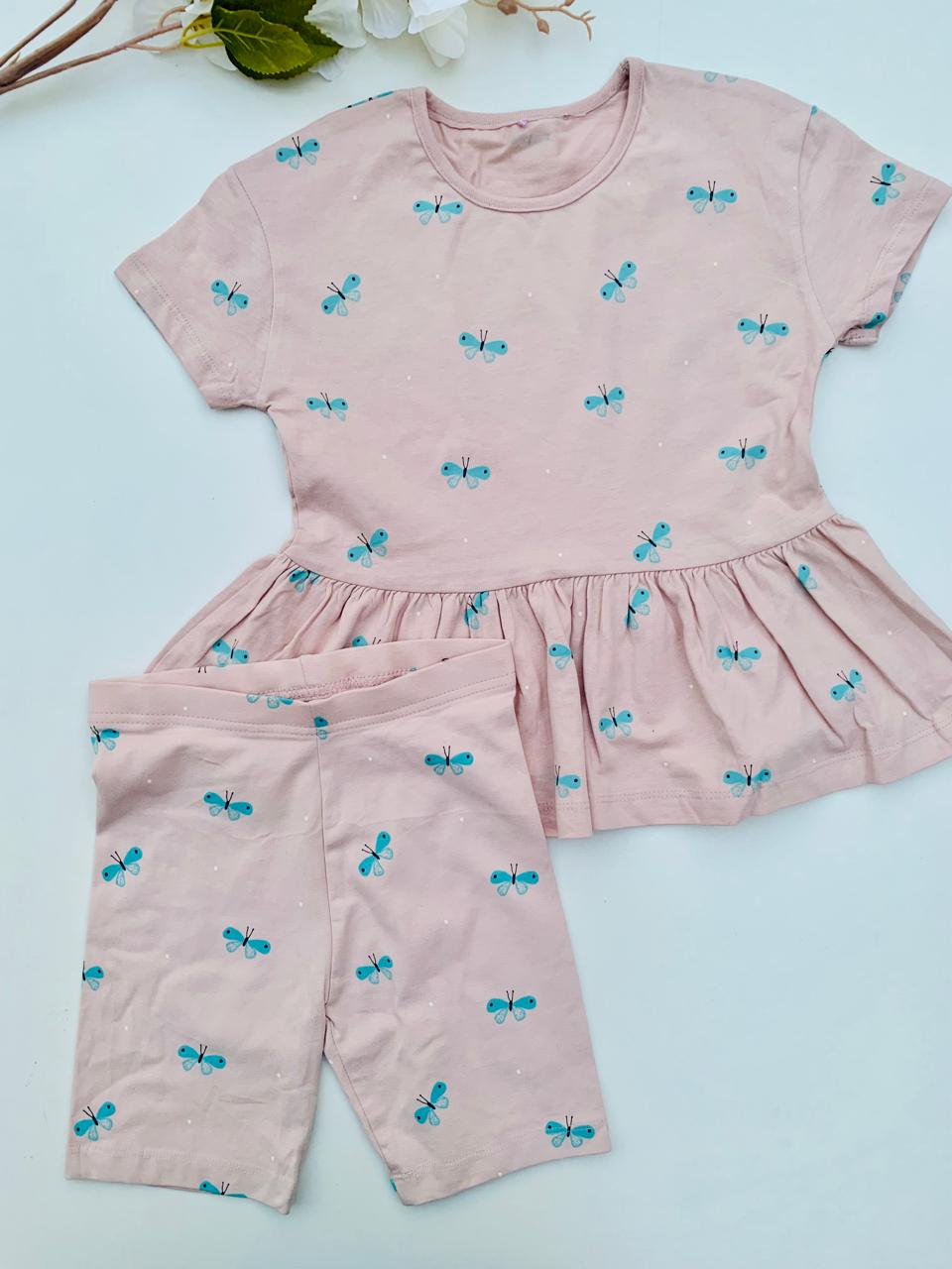 George Butterfly Print Shirt & Shorts Set