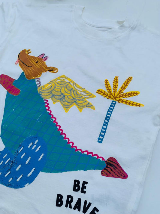 George "BE BRAVE" Shirt & Shorts Set