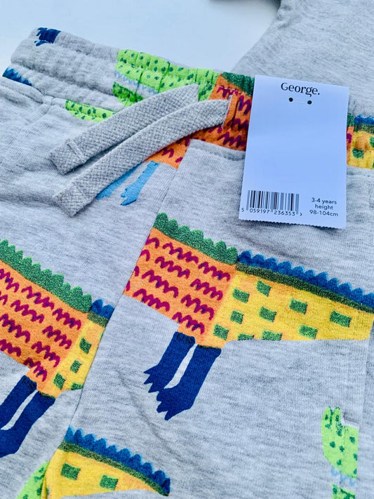 George Crocodile Print Shirt & Shorts Set