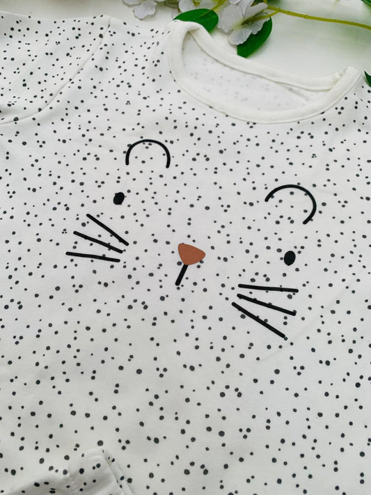 George Printed Cat Shirt & Shorts Set