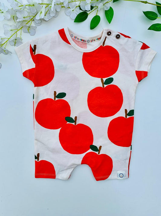 George Printed Orange Romper