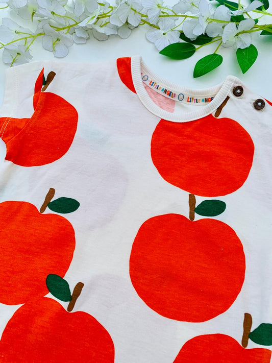 George Printed Orange Romper