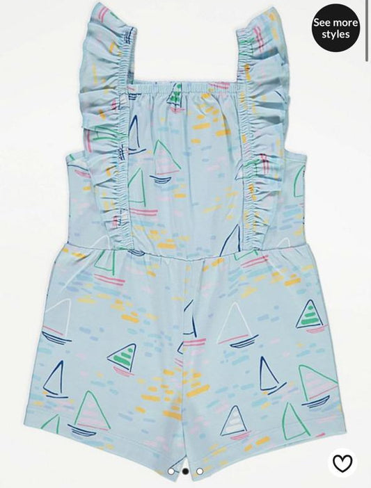 George Printed boat Romper