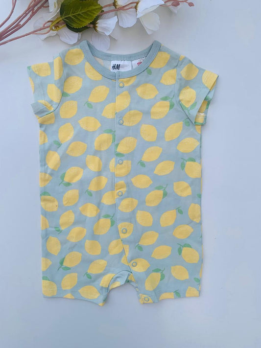 H&M lemons Print Romper