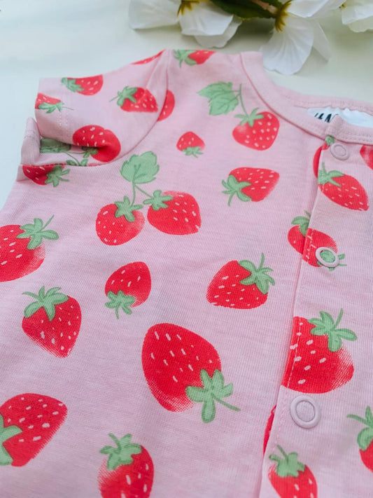 H&M Strawberry Print Romper