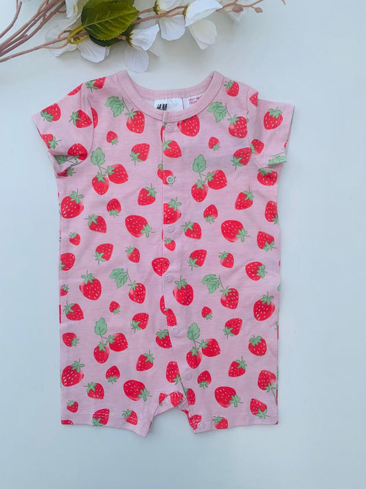 H&M Strawberry Print Romper