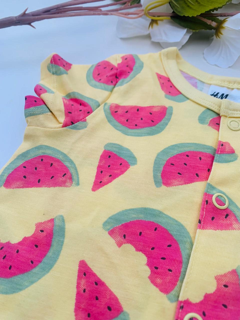 H&M Strawberry Print Romper