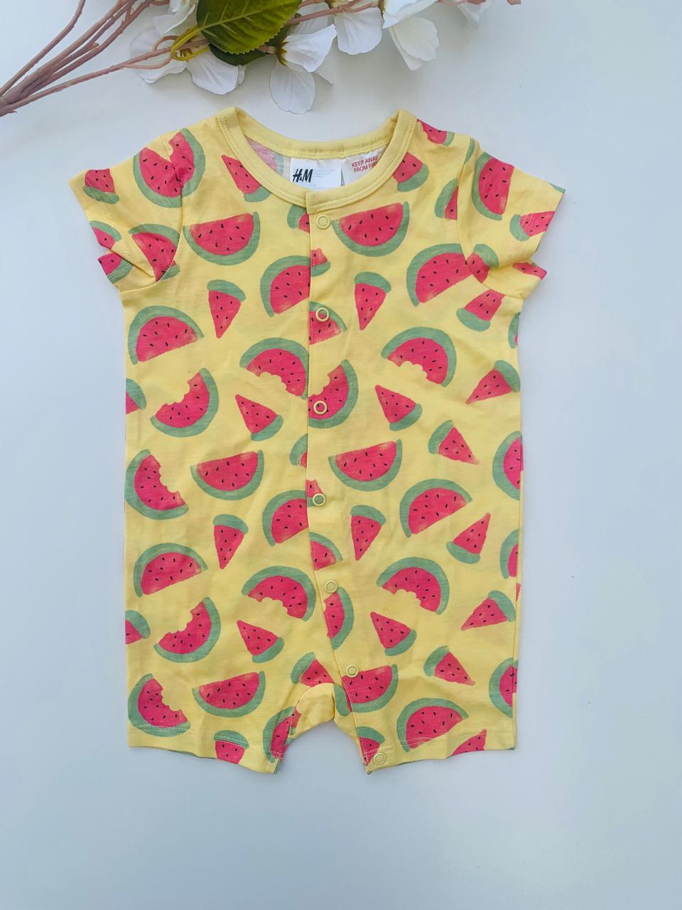 H&M Strawberry Print Romper