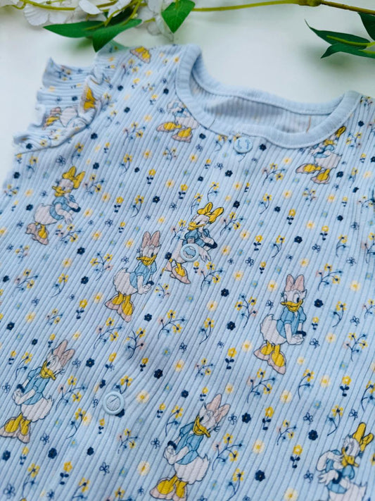 TU Clothing printed Daisy Ribbed Romper