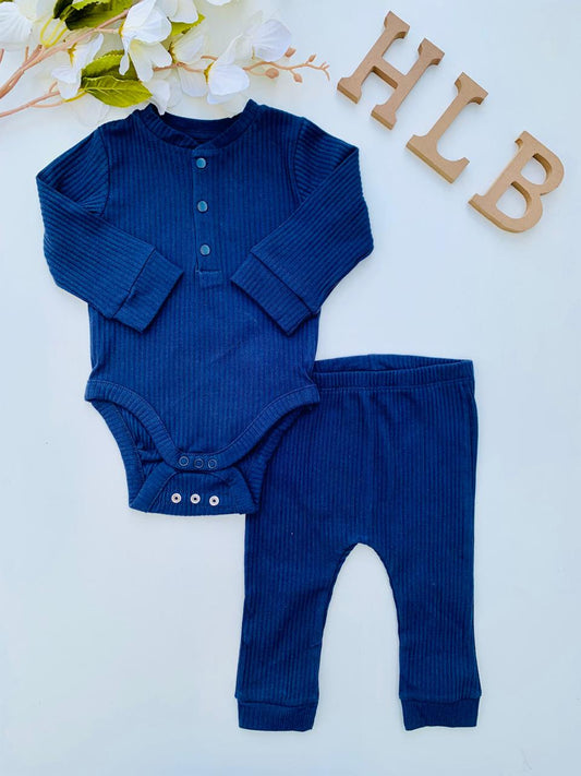 George Ribbed bodysuit with Trouser Set