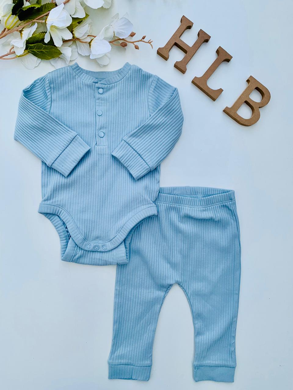 George Ribbed bodysuit with Trouser Set
