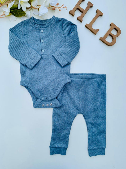 George Ribbed bodysuit with Trouser Set