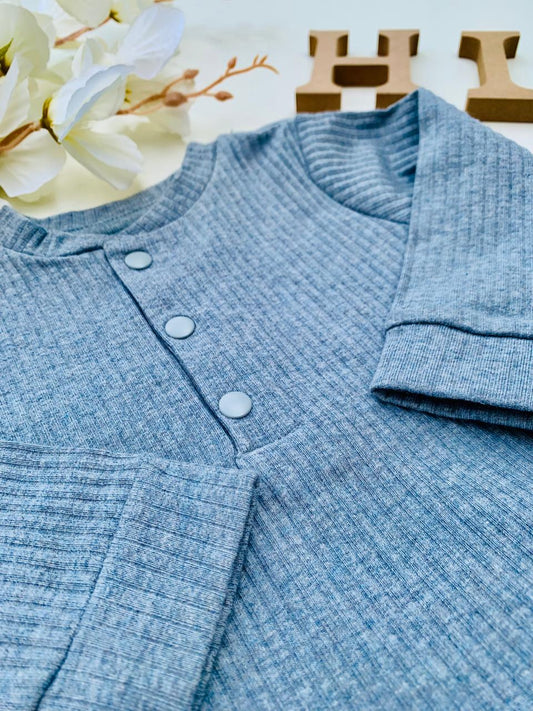 George Ribbed bodysuit with Trouser Set