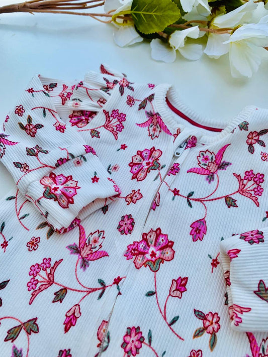 George Two-way Zipped Floral Sleepsuit
