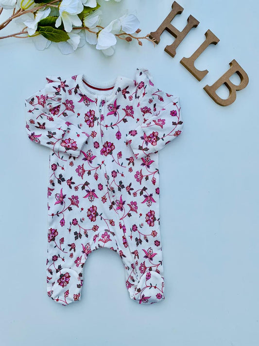 George Two-way Zipped Floral Sleepsuit