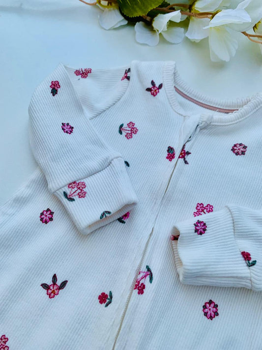 George Two-way Zipped Floral Sleepsuit