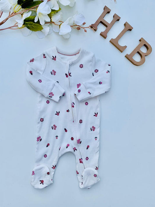 George Two-way Zipped Floral Sleepsuit