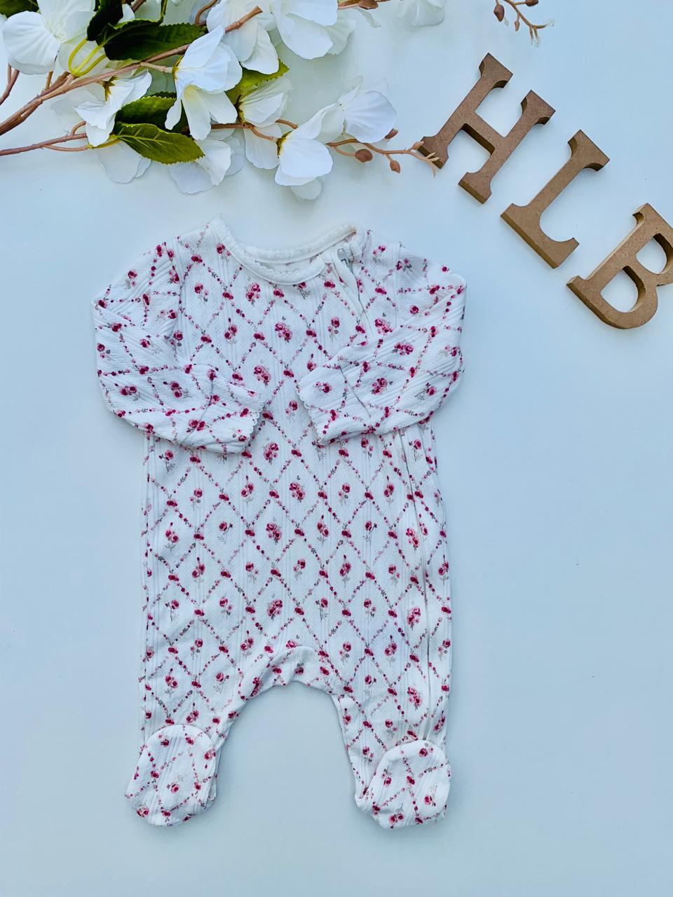George Double Zipped Floral Sleepsuit