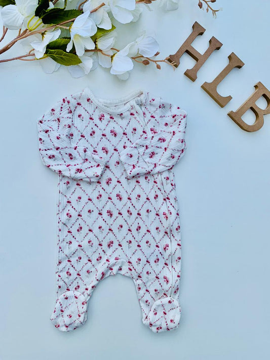 George Double Zipped Floral Sleepsuit