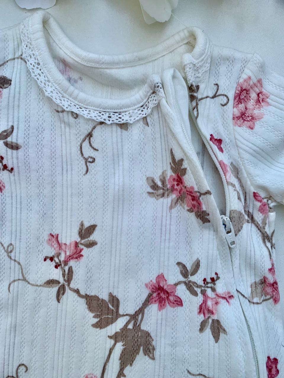 George Double Zipped Floral Sleepsuit