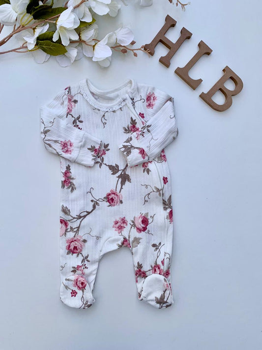 George Double Zipped Floral Sleepsuit