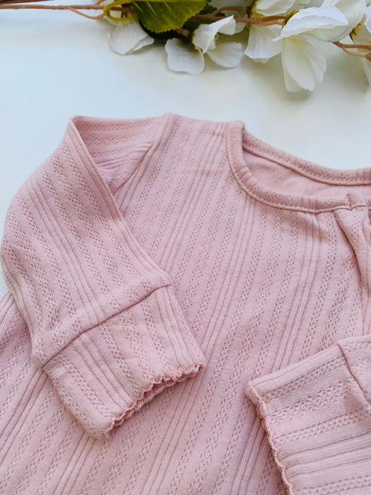 George Textured double Zipped Frill Sleepsuit