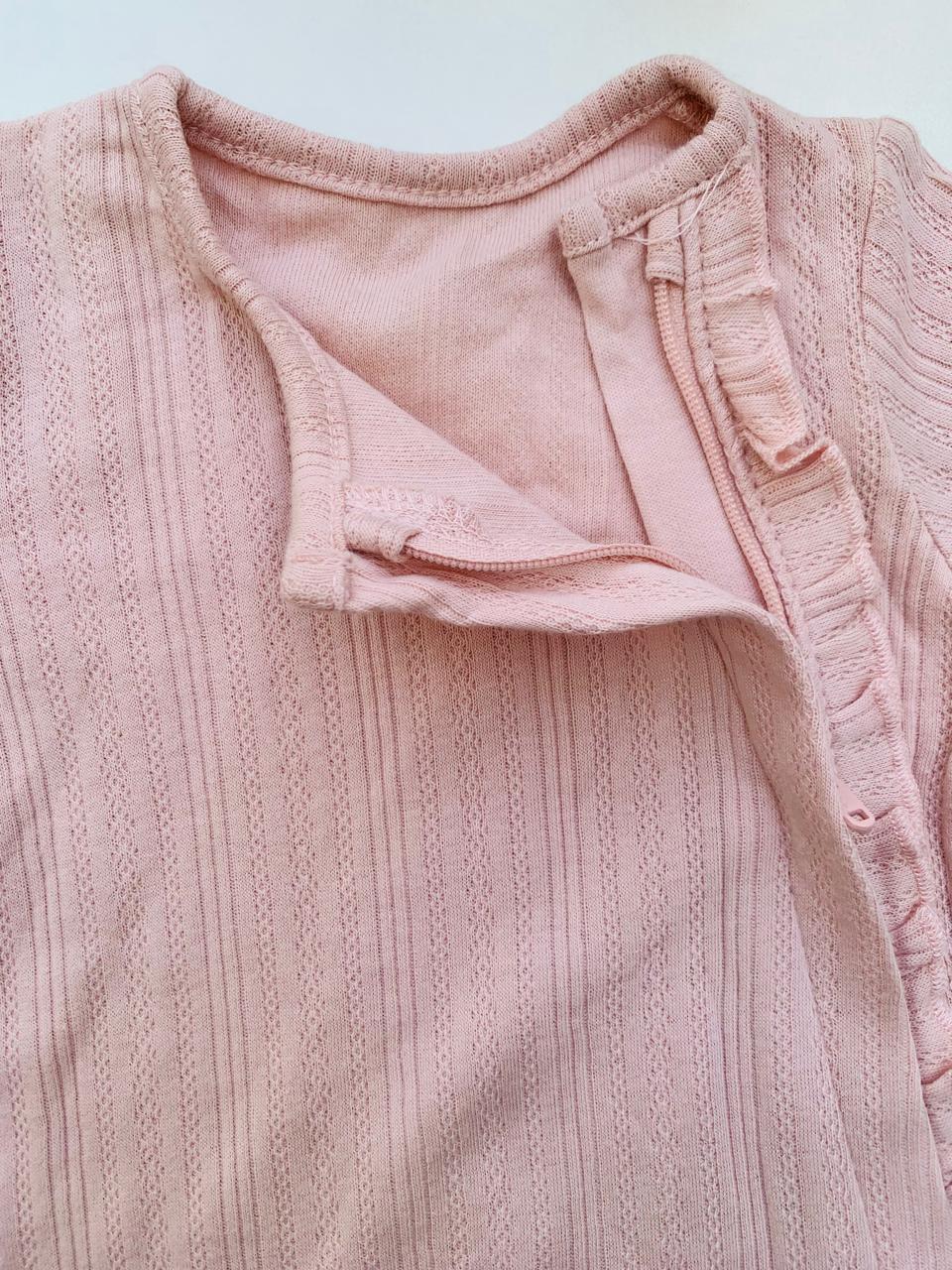 George Textured double Zipped Frill Sleepsuit