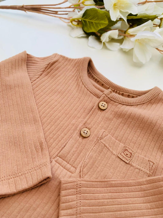 George Ribbed Bodysuit With Trouser Set