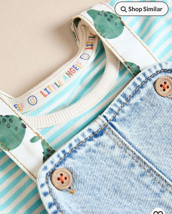 George Denim Dungarees with Shirt