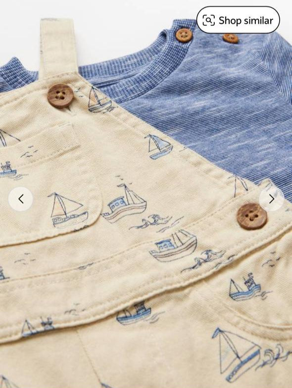 Tu Clothing Denim Dungarees with Bodysuit