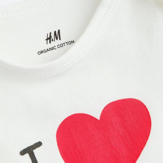 H&M "I LOVE MUM" Bodysuit with Trouser Set