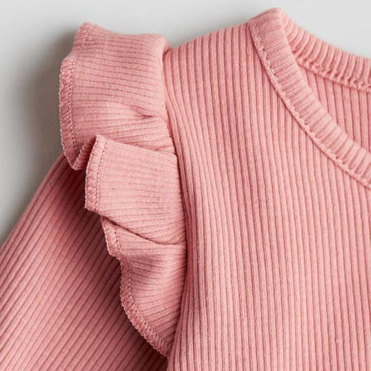 H&M Ribbed Frill Frock