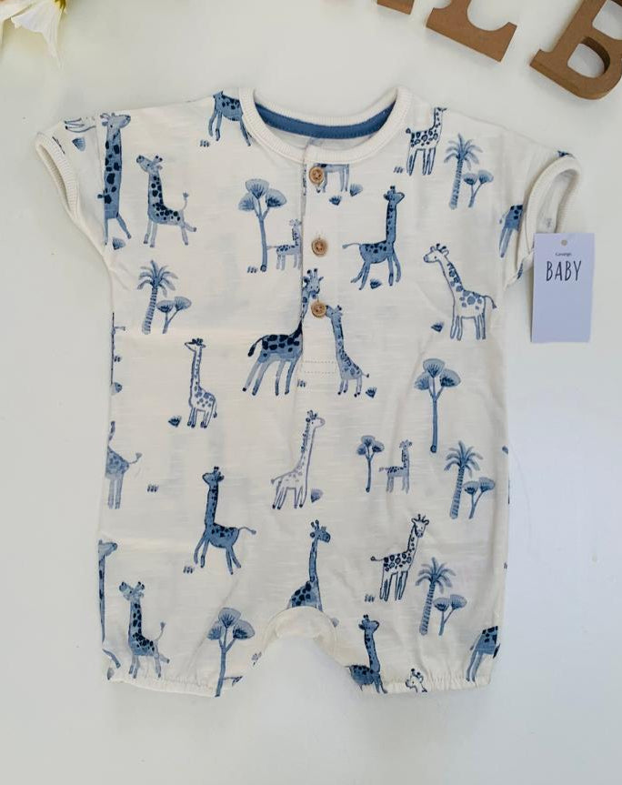 George Printed Giraffes Romper