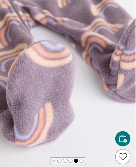 Next Fleece Rainbow Print Sleepsuit