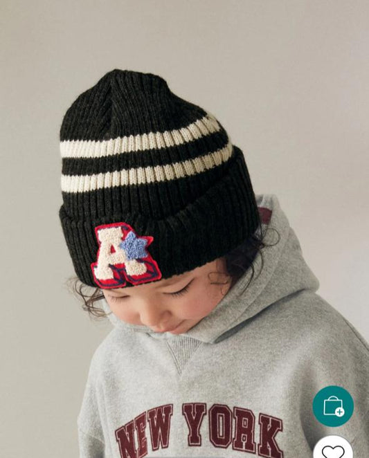Next Knitted Embroidered "A Star" Cap