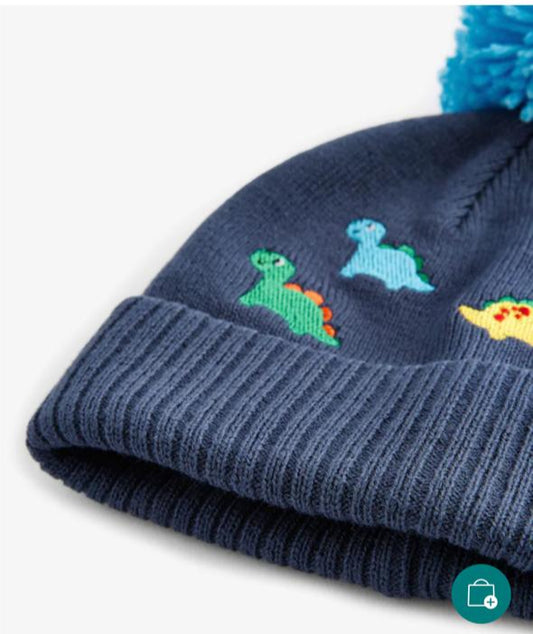 Next Embroidered Dinosaur Pom Hat