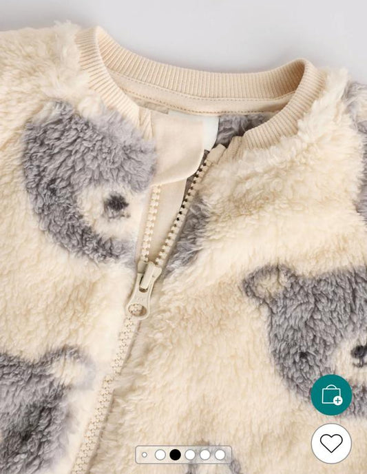 Next Sherpa Bear Sleepsuit