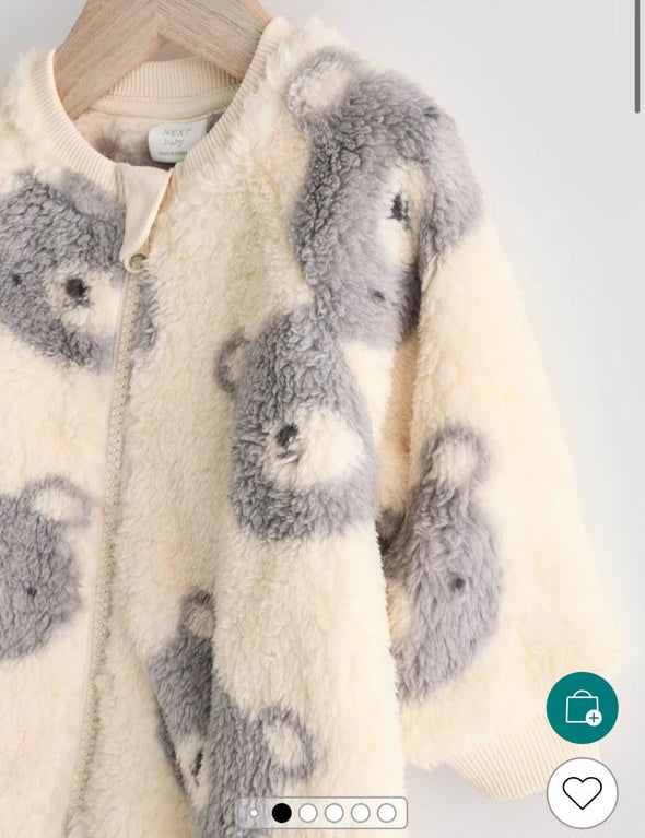 Next Sherpa Bear Sleepsuit