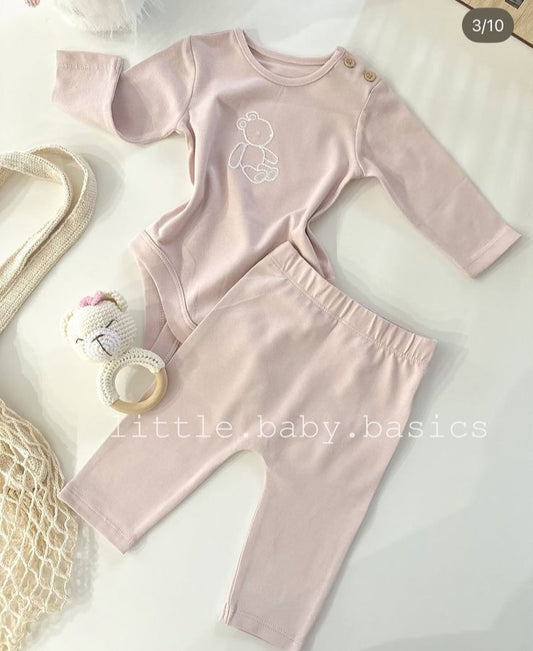 George Embroided Bunny Bodysuit with Trouser Set