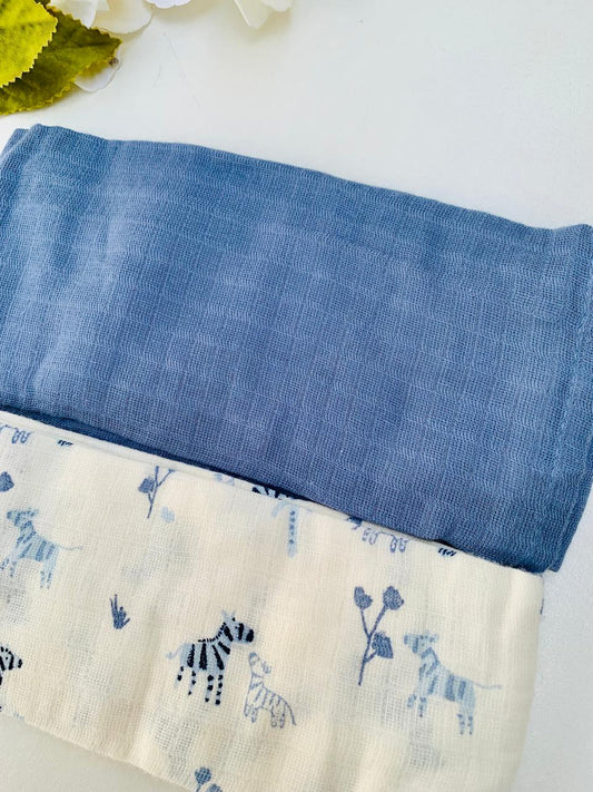 George Pack Of 2 Muslin Squares