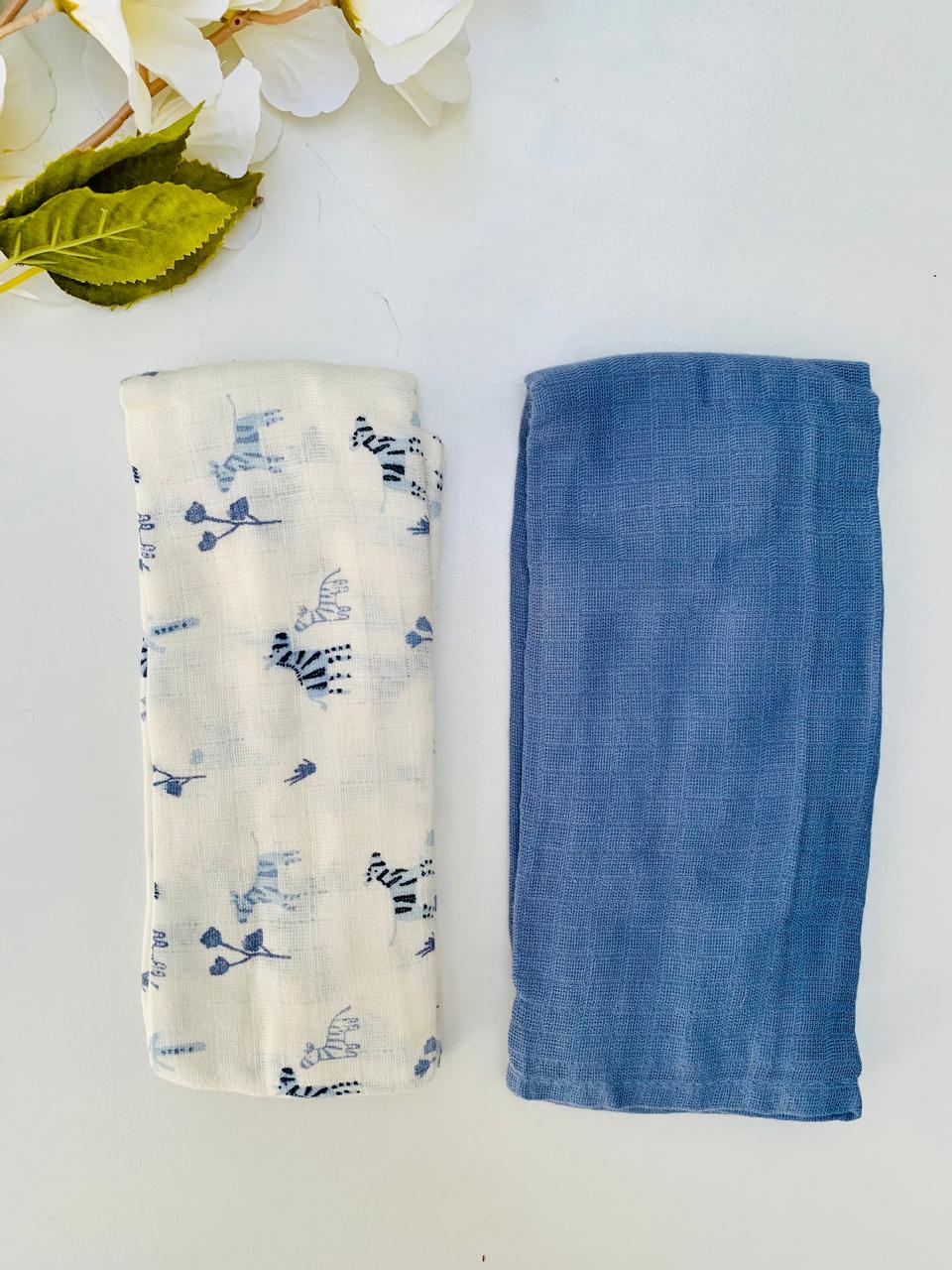 George Pack Of 2 Muslin Squares