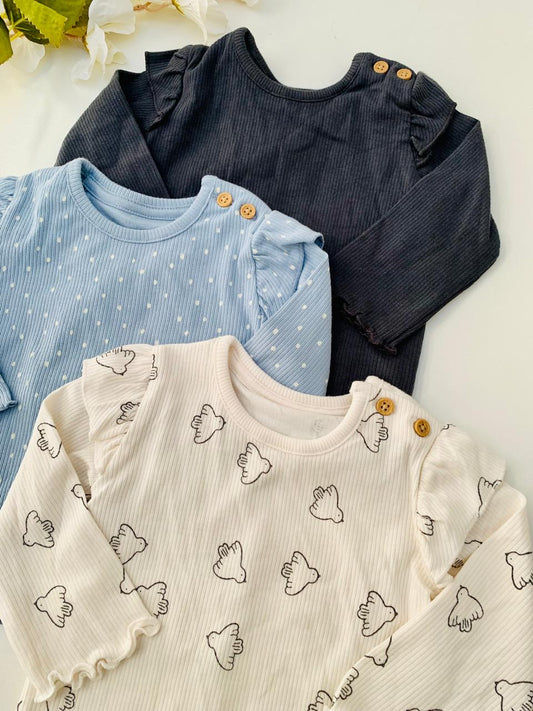 George Dove Pack of 3 Frill Shirts