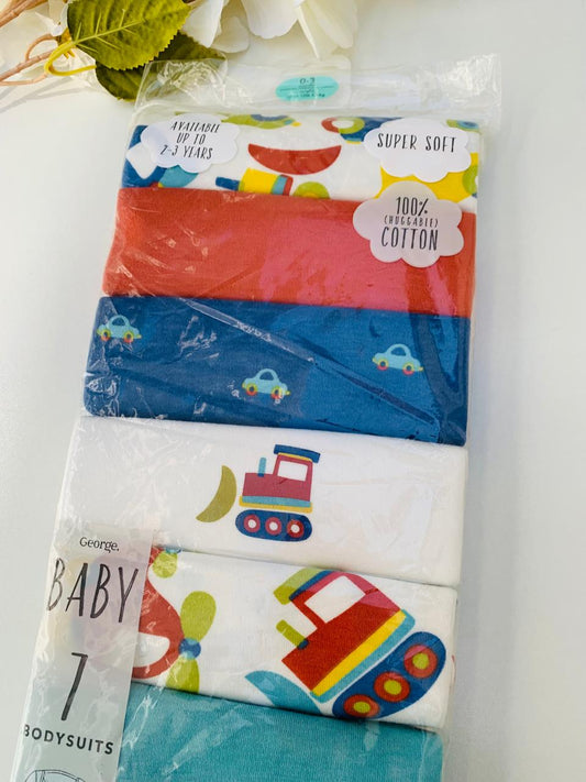 George Transport Pack Of 7 Full sleeved Bodysuits