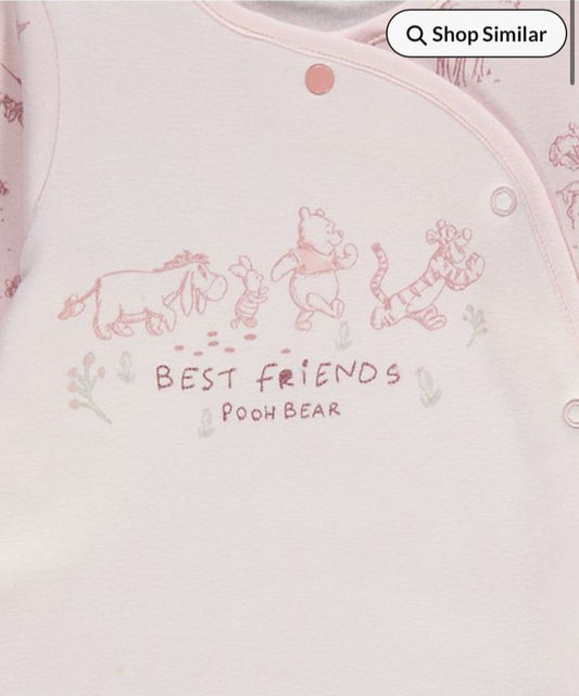 George "Best Friend Pooh Bear" Sleepsuit with Comforter toy