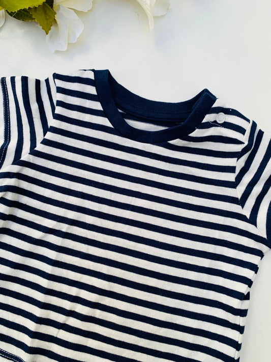 Matalan Blue Stripes On White Shirt