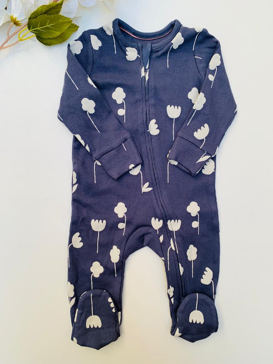 George Floral Zipped Sleepsuit