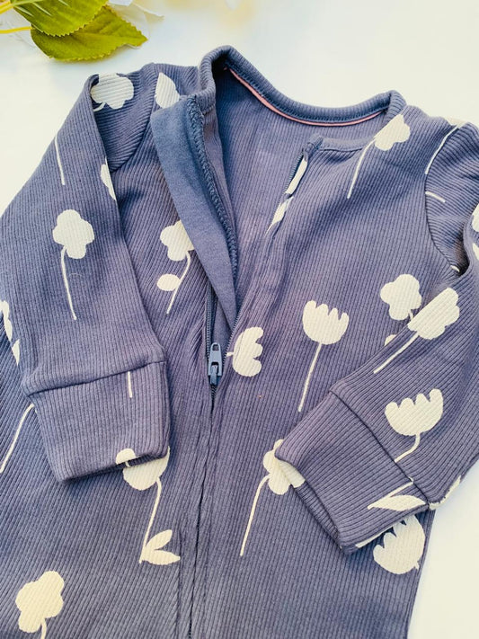 George Floral Zipped Sleepsuit